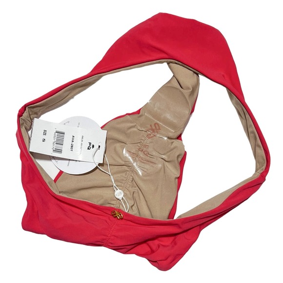 PQ Swim AVALON High Leg Bikini Bottom Red Size S NWT - Picture 4 of 6
